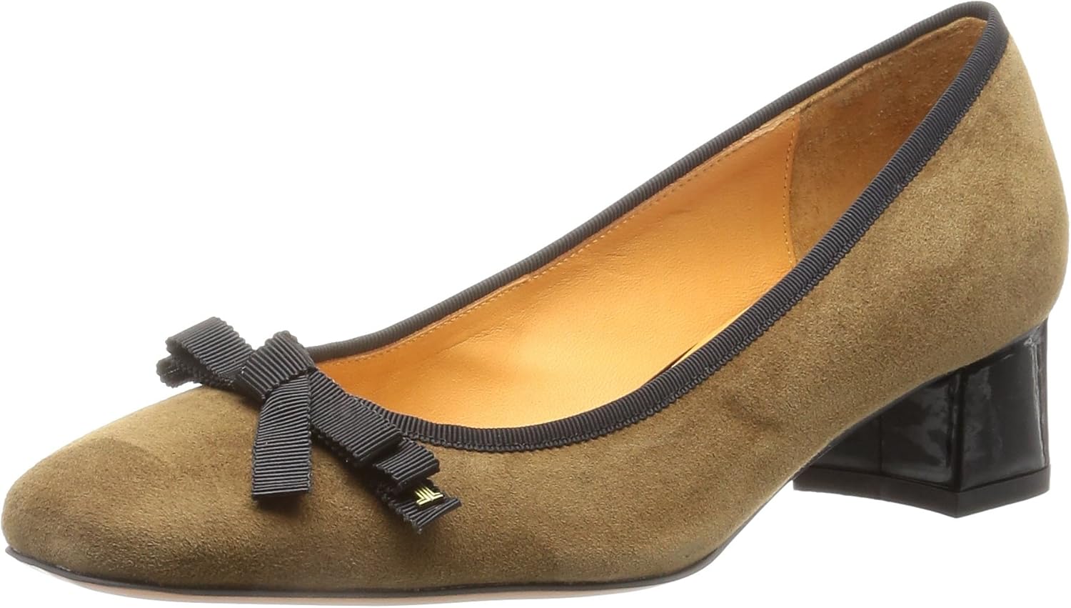 Amazon | [ランバンオンブルー] パンプス スクエアトゥリボンモチーフ